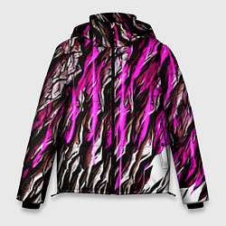 Мужская зимняя куртка Камень и розовые полосы