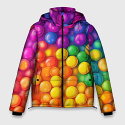 Мужская зимняя куртка Разноцветные шарики