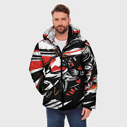 Куртка зимняя мужская Мото-кросс, цвет: 3D-красный — фото 2