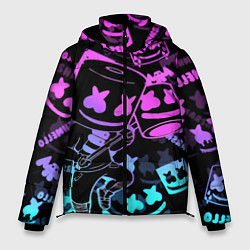 Мужская зимняя куртка Marshmello neon pattern