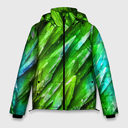 Мужская зимняя куртка Яркие зелёные камни
