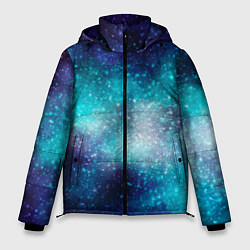 Куртка зимняя мужская Космические туманности, цвет: 3D-черный