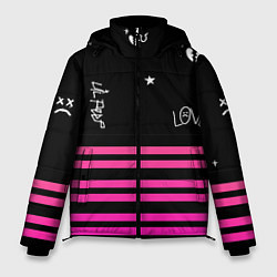 Мужская зимняя куртка Lil Peep розовые полосы