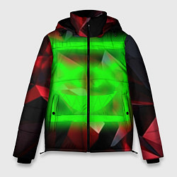 Куртка зимняя мужская Неоновый квадрат, цвет: 3D-черный