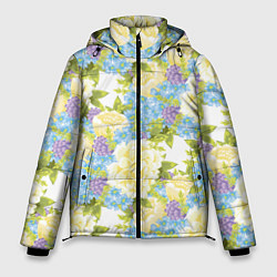 Мужская зимняя куртка Пышные цветы