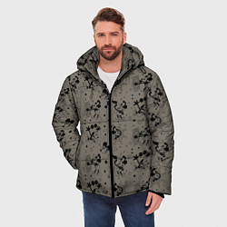 Куртка зимняя мужская Микки Маус матрос - паттерн, цвет: 3D-черный — фото 2