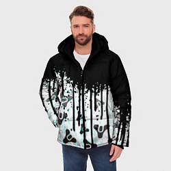 Куртка зимняя мужская Destiny pattern game abstraction, цвет: 3D-светло-серый — фото 2
