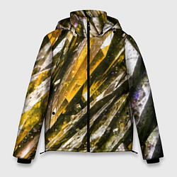 Мужская зимняя куртка Драгоценные кристаллы жёлтые
