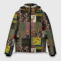 Куртка зимняя мужская Пэчворк лесной, цвет: 3D-черный