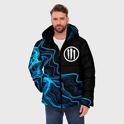 Куртка зимняя мужская Three Days Grace sound wave, цвет: 3D-черный — фото 2