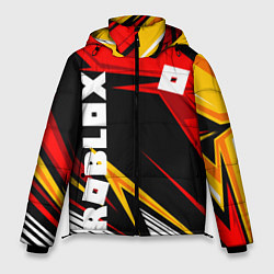 Куртка зимняя мужская Роблокс - спортивная абстрация, цвет: 3D-светло-серый
