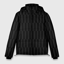 Мужская зимняя куртка Чёрный с серыми полосками