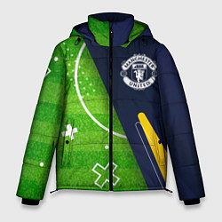 Куртка зимняя мужская Manchester United football field, цвет: 3D-черный