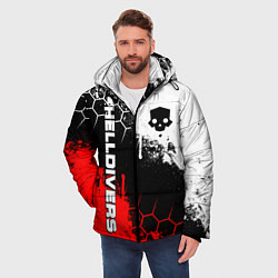 Куртка зимняя мужская Helldivers 2: Skull Logo, цвет: 3D-светло-серый — фото 2