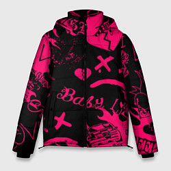 Куртка зимняя мужская Lil peep pink steel rap, цвет: 3D-черный