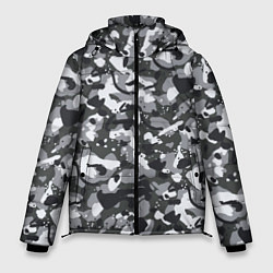 Мужская зимняя куртка Серый пиксельный камуфляж
