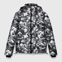 Куртка зимняя мужская Пиксельный камуфляж серого цвета, цвет: 3D-красный