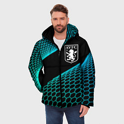 Куртка зимняя мужская Aston Villa football net, цвет: 3D-черный — фото 2