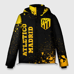 Куртка зимняя мужская Atletico Madrid - gold gradient вертикально, цвет: 3D-черный