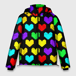 Мужская зимняя куртка Undertale heart pattern