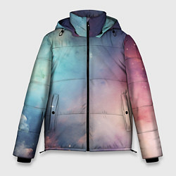 Куртка зимняя мужская Нежный космос, цвет: 3D-светло-серый