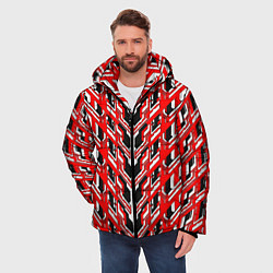 Куртка зимняя мужская Красная техно броня, цвет: 3D-черный — фото 2