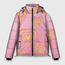 Куртка зимняя мужская Сердца градиент, цвет: 3D-светло-серый