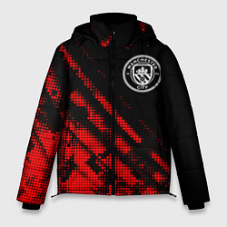 Куртка зимняя мужская Manchester City sport grunge, цвет: 3D-красный