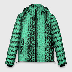 Мужская зимняя куртка Мозаика нефритовый зелёный