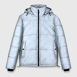 Куртка зимняя мужская Паттерн бело-голубой, цвет: 3D-светло-серый
