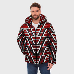 Куртка зимняя мужская Техно броня красная, цвет: 3D-черный — фото 2