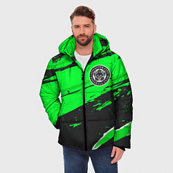 Куртка зимняя мужская Leicester City sport green, цвет: 3D-черный — фото 2