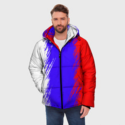 Куртка зимняя мужская Штрихи триколор, цвет: 3D-светло-серый — фото 2