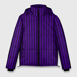 Мужская зимняя куртка Яркий фиолетовый в полоску