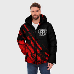 Куртка зимняя мужская Bayer 04 sport grunge, цвет: 3D-красный — фото 2