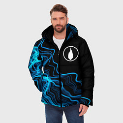Куртка зимняя мужская Thousand Foot Krutch sound wave, цвет: 3D-черный — фото 2