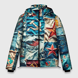 Мужская зимняя куртка Пэчворк джинсы из СССР