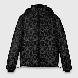Мужская зимняя куртка Японский черный орнамент