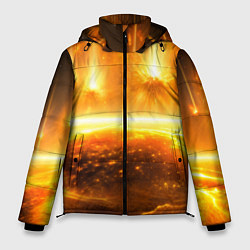 Куртка зимняя мужская Солнечная плазма вспышки, цвет: 3D-красный