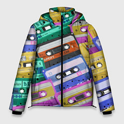 Мужская зимняя куртка Аудио кассеты разноцветные