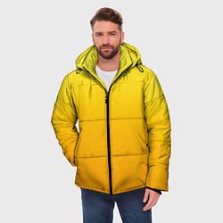 Куртка зимняя мужская Градиент насыщенный жёлтый, цвет: 3D-черный — фото 2