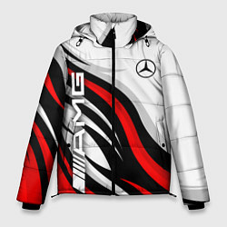Куртка зимняя мужская Mercedes benz AMG - белый с красным, цвет: 3D-красный