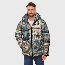 Куртка зимняя мужская Пэчворк Tokyo and US, цвет: 3D-светло-серый — фото 2