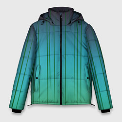 Мужская зимняя куртка Хаотичные зеленые линии