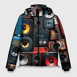 Куртка зимняя мужская Audio speaker, цвет: 3D-черный