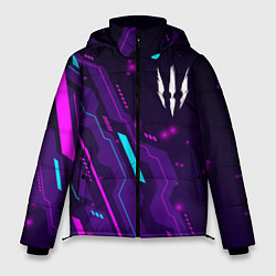 Куртка зимняя мужская The Witcher neon gaming, цвет: 3D-черный