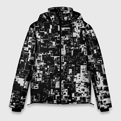 Куртка зимняя мужская Геометрия черно-белая, цвет: 3D-черный