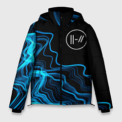 Куртка зимняя мужская Twenty One Pilots sound wave, цвет: 3D-черный