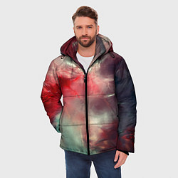 Куртка зимняя мужская Космическая аномалия, цвет: 3D-красный — фото 2