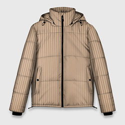 Куртка зимняя мужская Светлый коричневый в полоску, цвет: 3D-светло-серый